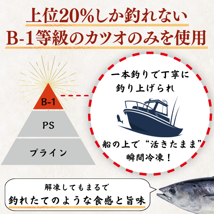 藁焼き -冷凍- 鰹のタタキ　＜本数：半本〜3本セット 量：250~1500g　目安：1~8人前＞
