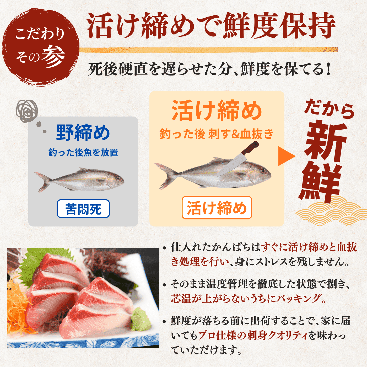 カンパチ ＜一本　量：3～4kg＞