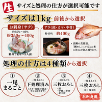 Live-spiked Sea Bream <1kg> - Choose your preferred preparation method