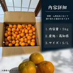 山北みかん 内容詳細 内容量5kg 産地高知県 サイズS/L 箱詰め